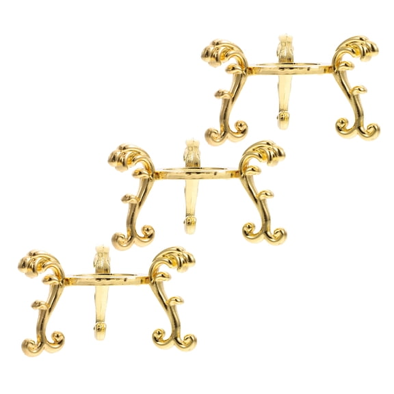 OUNONA 3Pcs Golden Metal Crystal Ball Display Stands Sturdy Sphere Holders for Home and Office Decor