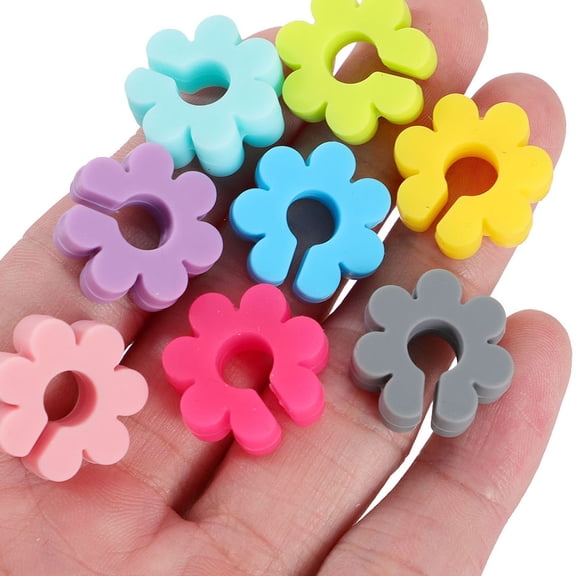 DRAFIDEEP Cup Pendant 24pcs of Flower Shape for Identifying Beverages at Cocktail Hours and Events