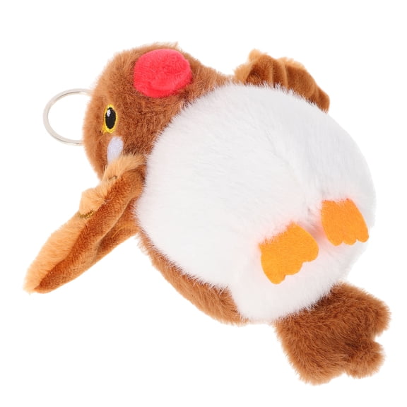 DRAFIDEEP Soft Light Brown Parrot Plush Keychain Bag Charm Cute Accessory Ideal for Pirate Party Decorations