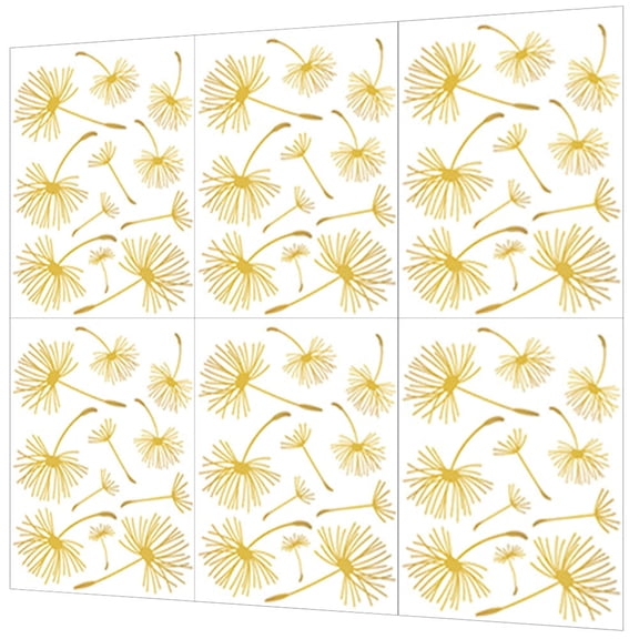 DRAFIDEEP Dandelion Wall Decal Khaki Flower Like Shape PVC Waterproof For Bedroom Wall Stickers 1 Set