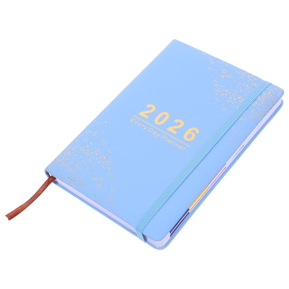 OUNONA Sky Blue Daily Planner for Home with Hourly Schedule Pocket Organizer Notebook