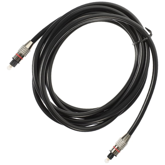 DRAFIDEEP Black Optical Audio Cable with Bendable PVC Design, Sound Transmission, 1 Piece