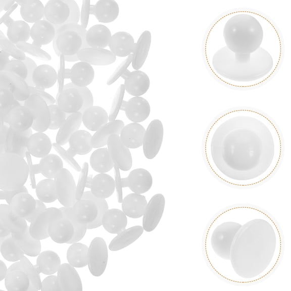DRAFIDEEP Diy Sewing Buttons 100Pcs White Plastic Round for Button Replacement in Coats and Jackets