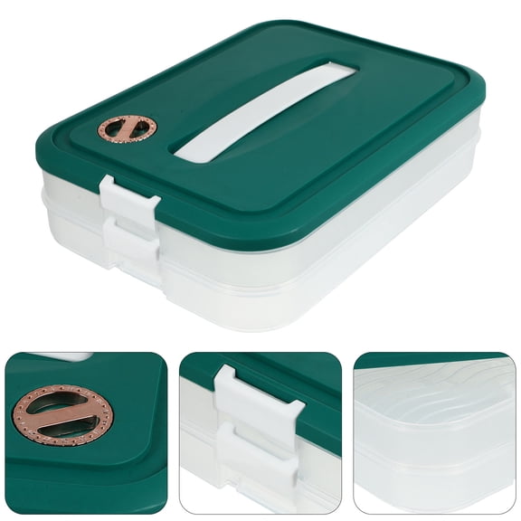 DRAFIDEEP Dumpling Storage Box - Space-Saving Plastic Freezer Container for Kitchen Organization, 1 Set