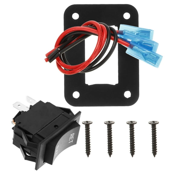 DRAFIDEEP Durable Black Electric Momentary Rocker Switch for Rv Jack with 4-Pin Reverse Polarity