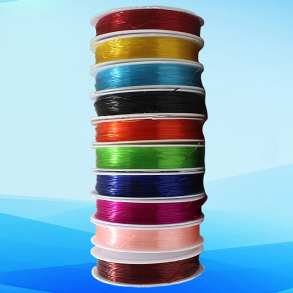 DRAFIDEEP Elastic Beaded String Cord in Assorted Colors for Jewelry Making Bracelets and Necklaces