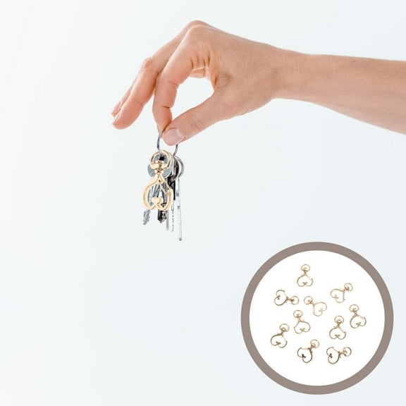 DRAFIDEEP Durable Golden Alloy Keychain Clips Swivel Clasps for Key with Excellent Workmanship 10Pcs