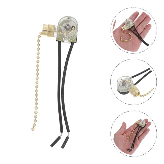 DRAFIDEEP Durable Golden Pull-Chain on Off Switch for Fan and Canopy Light Fixtures