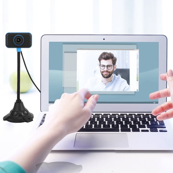 DRAFIDEEP 0.3MP Camera with Built-in Microphone for Computer, Flexible Design for Video Calls and Streaming