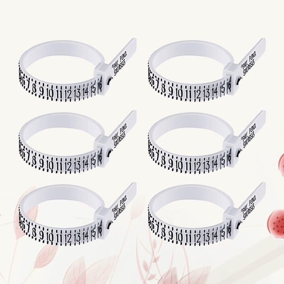 DRAFIDEEP White Plastic Sizer Set, 6pcs Measuring Tool for Accurate and Comfortable Size Fit