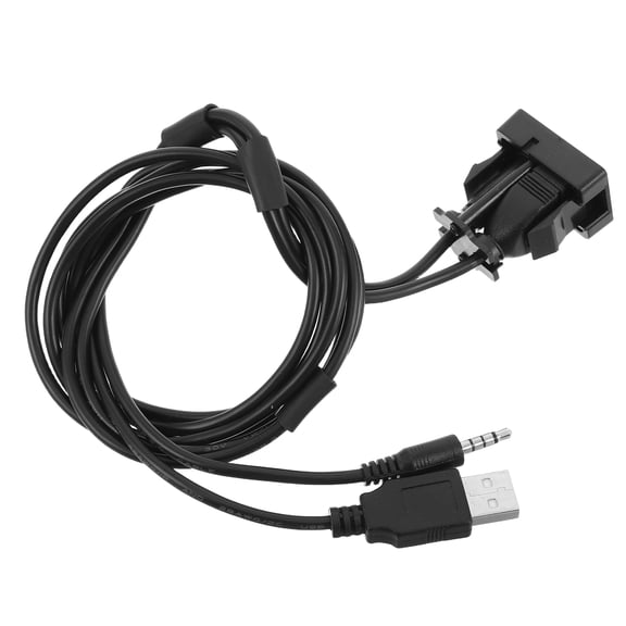 DRAFIDEEP Easy Install USB Adapter with Aux Cable for Car Audio Extension and USB Charging Black