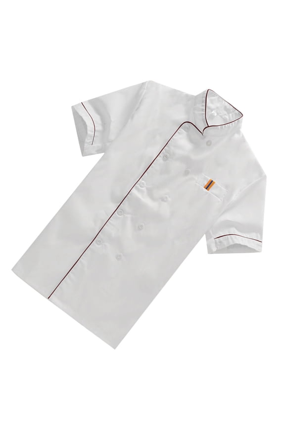 Unisex Chef Jacket Easy to Clean Top for Restaurant Catering Kitchen Workwear 1 Set