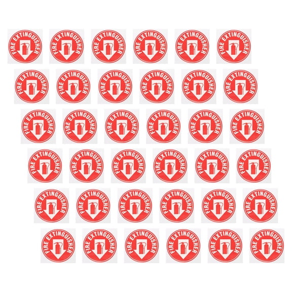 OUNONA Red Pet Fire Extinguisher Signage High Visibility for DIY Use 50Pcs