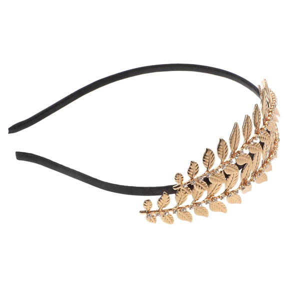 DRAFIDEEP Handmade Golden Leaf Headband Hair Accessory Alloy for Party, One Size Fits All