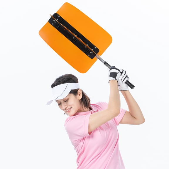 OUNONA Golf Swing Trainer with Realistic Wind Resistance, Drafideep Yellow ABS, Golf Training Aid for Improved Swing