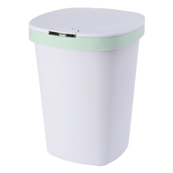 DRAFIDEEP Green Pushbutton Plastic Trash Can for Storage Home Essential OdorFree Large Capacity Size L