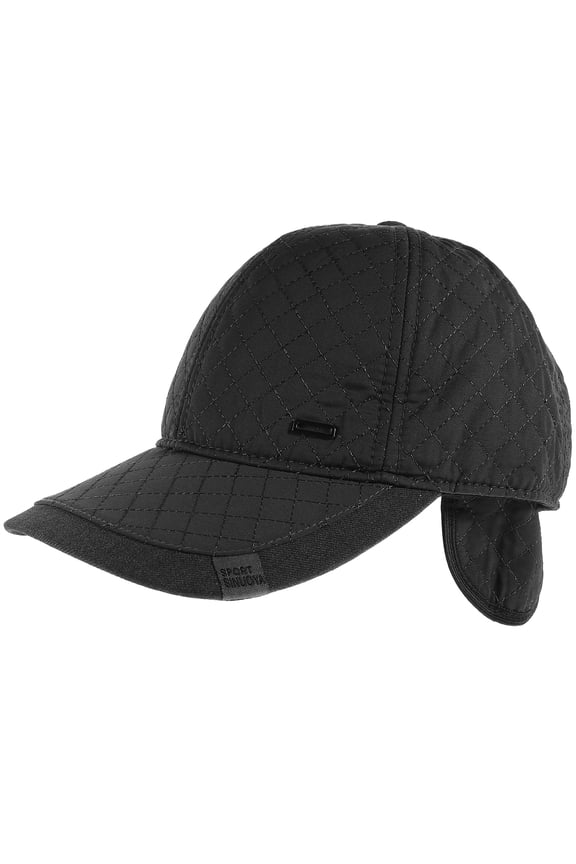 Grey Winter Hat with Metal Buckle, Unisex Outdoor Sports Cap for Warm
