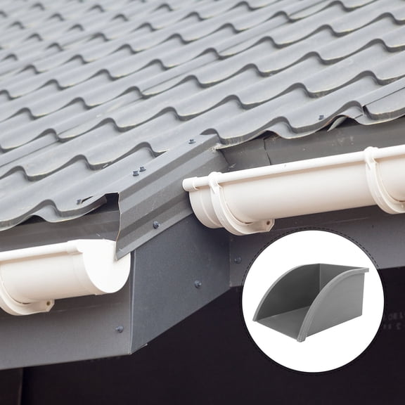 DRAFIDEEP Gutter Splash Guard Light Grey Durable Plastic Downspout Splash Block for Water Control