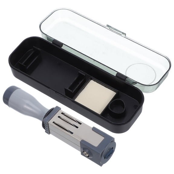 DRAFIDEEP Dater Stamp Date Stamper Light Grey Plastic Date Marking for Documents 1Pack