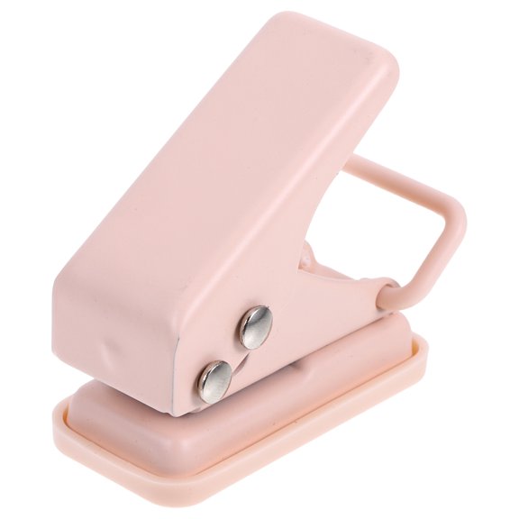 DRAFIDEEP Handheld Pink Single Hole Punch Paper Cutter for Office Use Scrapbooking Projects