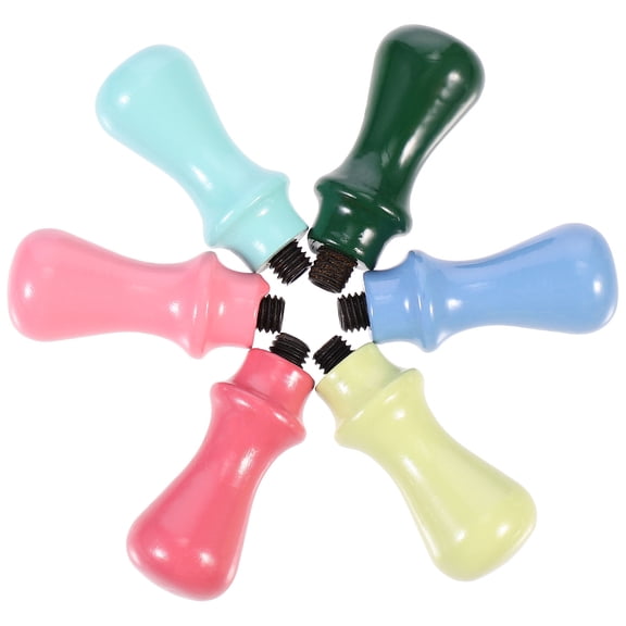 DRAFIDEEP Handle Replacement for Seal Stamp 6Pcs Macaron Color Plastic Cylinder for Adults Craft Enthusiasts