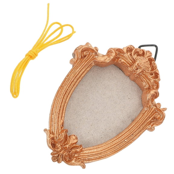 OUNONA Golden Resin Christmas Tree Photo Frame for Home Decor, Holiday Decoration, Creative Design,