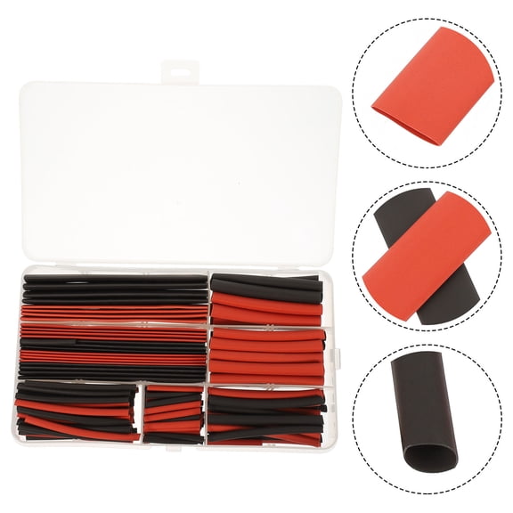 DRAFIDEEP Heat Shrink Tubing Tubes 150Pcs Polyolefin Halogen-Free Technicians DIY Enthusiasts