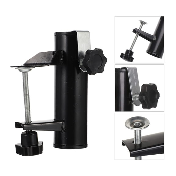 DRAFIDEEP Heavy Duty Umbrella Mount Clamp for Courtyard and Table with Durable Black Finish