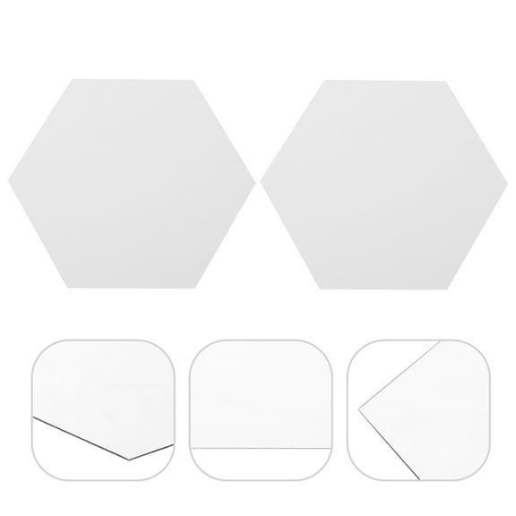 DRAFIDEEP Hexagon Mirror Tiles 12Pcs Silver Acrylic Mirror Effect Diy Enthusiasts Living Room