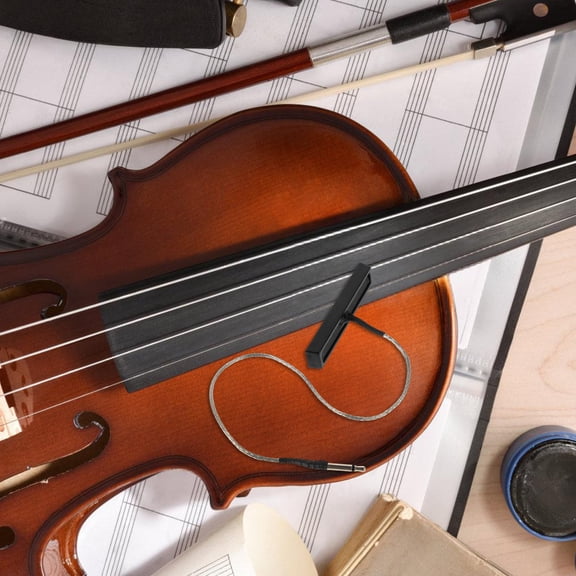 DRAFIDEEP High Fidelity Plastic Violin Pickup Accessory for Practice and Recording Use