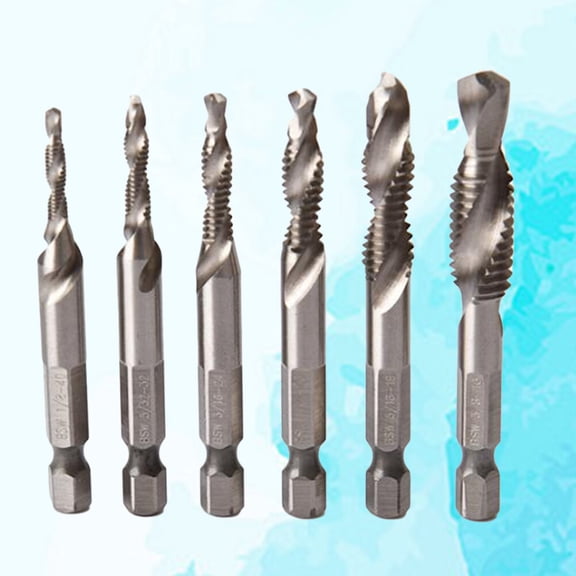 DRAFIDEEP HighSpeed Steel Stubby Drill Bits Set for Wood Plastic and Metal Drilling 6pcs Silver 3mm to 10mm