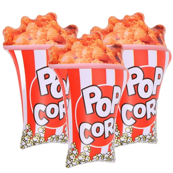 DRAFIDEEP Inflatable Popcorn Party Prop 3Pcs Photo Props For Summer Parties Movie Nights Carnival Style 11.4X8.06X0.39in