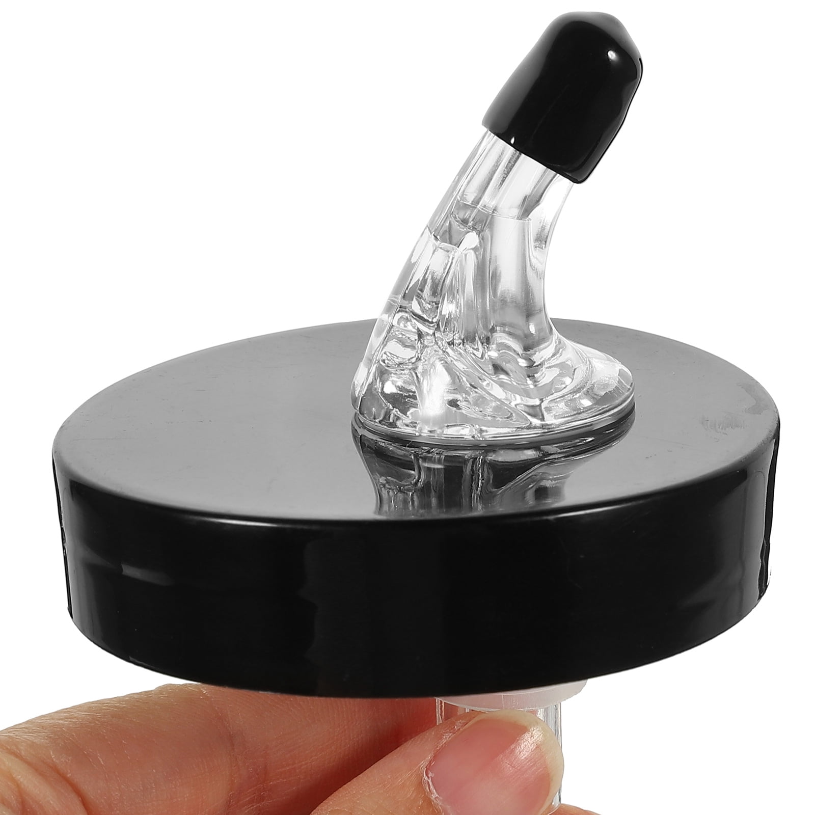 DRAFIDEEP Black Plastic Jar Pourer Lid, Easy-Pour Spout Cap for ...