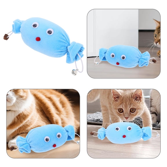 DRAFIDEEP Sky- Kitten Chew Toy with Bell for Indoor Play, Interactive Cat Toy Set, 1 Piece