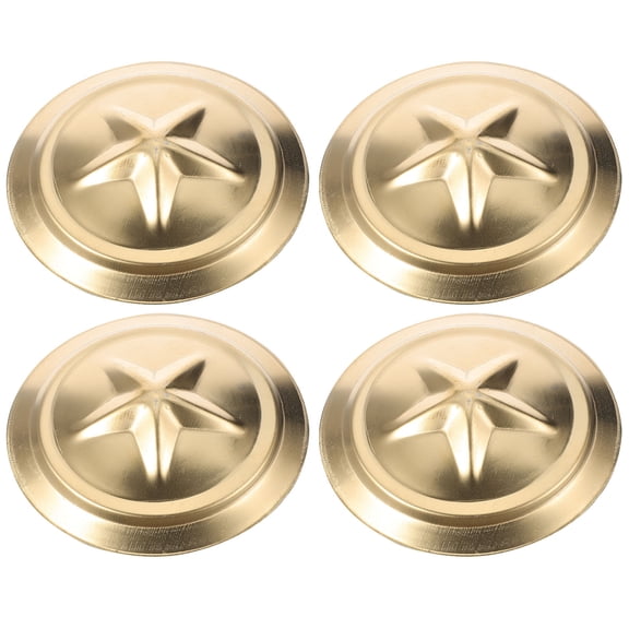 DRAFIDEEP Large Decorative Tacks 4Pcs Metal Nails for Doors Furniture Repair Home Decoration 3.54X3.54X1.77in