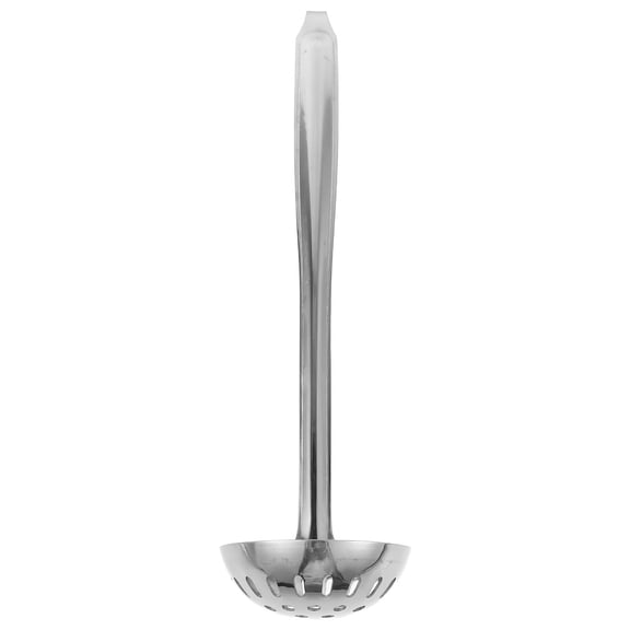 OUNONA Multipurpose Stainless Steel Ladle Silver for Kitchen Straining and Serving
