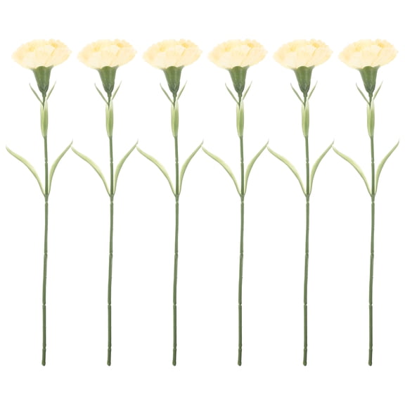 DRAFIDEEP Lifelike Artificial Flowers for Decor Multi Color Cloth Carnation Stems 6pcs Perfect for Home Party