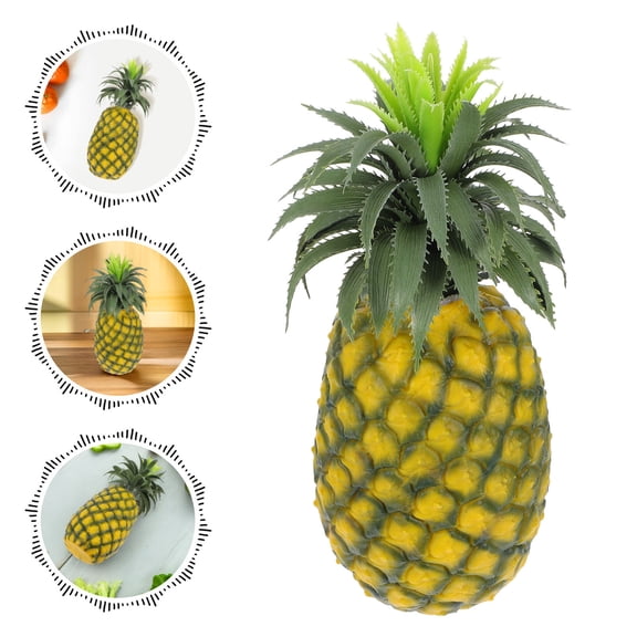 DRAFIDEEP Lifelike Plastic Pineapple Decoration for Home Decor and Photography Multi Color 8.5 inches