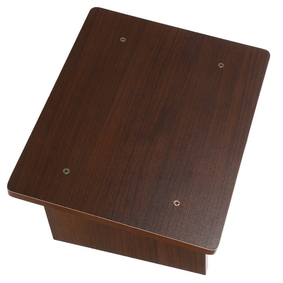 OUNONA Desk Footrest Office Foot Stand Slanted Wood Light Brown Fatigue Reduction Gamers 1Set