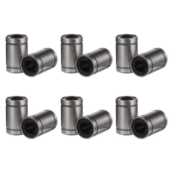 DRAFIDEEP Linear Ball Bearings 12Pcs Silver High Rigidity for Industrial Use and Performance