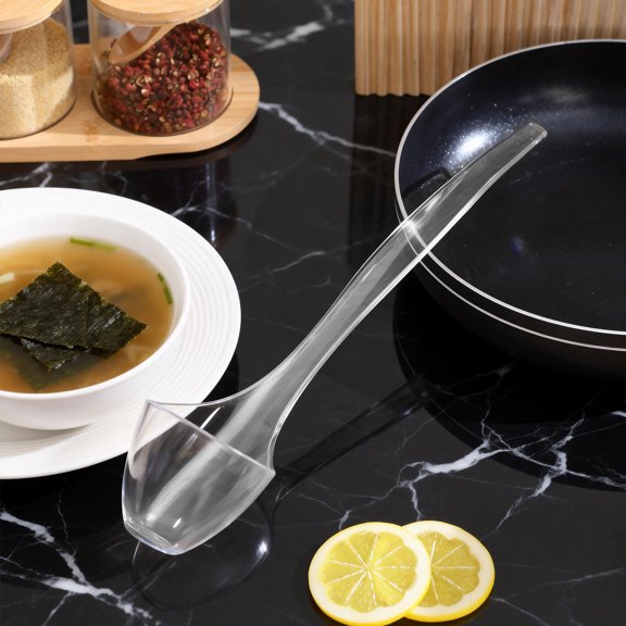 DRAFIDEEP Long Handle Soup Spoon Reusable Plastic Kitchen Utensil 1Pcs