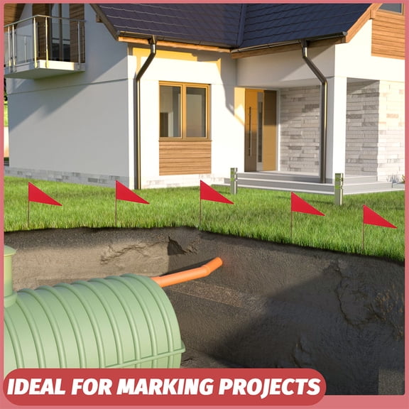 DRAFIDEEP Marking Flag Durable Iron 5Pcs