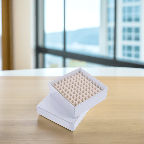 DRAFIDEEP Microcentrifuge Tube Paper Laboratory Holder Cryogenic Storage Box 100-grid