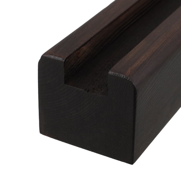 OUNONA Wooden Mirror Stand with Adjustable Dark Finish Support Frame for Bathroom Vanity or Bedroom Dressing Table