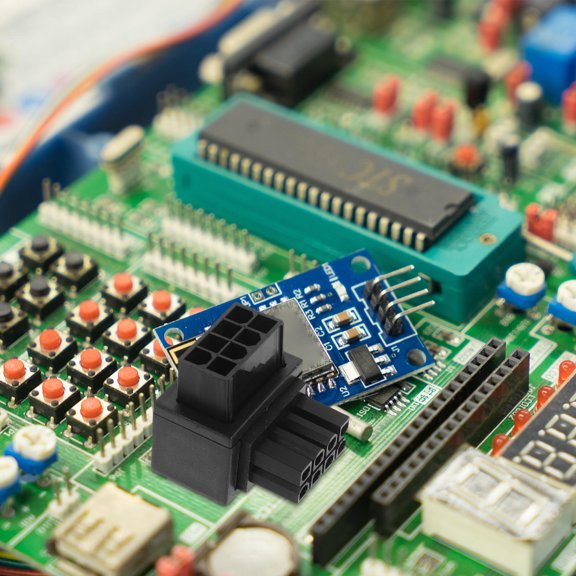 DRAFIDEEP Motherboard CPU Power Connector 8-Pin Black Plastic Adapter Tool Free Installation for Secure Power Connection