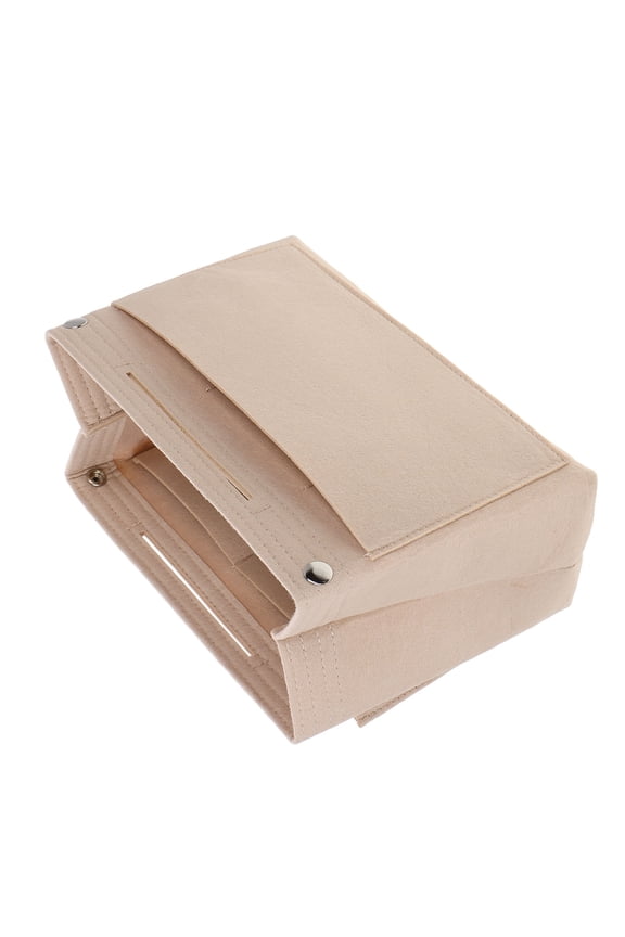 Multifunctional Felt Tote Bag Organizer Insert with Snap Closure and Soft Protective Padding for Everyday Use