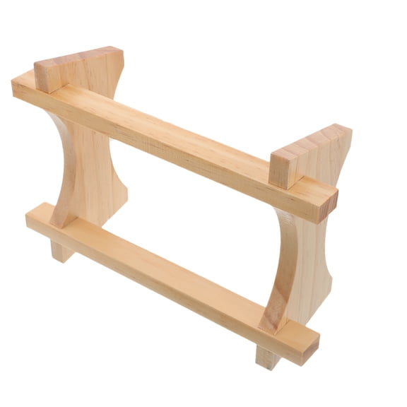 DRAFIDEEP Beverage Dispenser Stand, Oak Wood, Sturdy Base, Light Brown, for Home