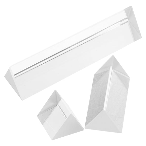 DRAFIDEEP Optic Prism Cube 3Pcs for Light Dispersion Science Educators Transparent Crystal