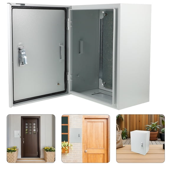 DRAFIDEEP Outdoor Waterproof Electrical Junction Box White Steel Enclosure Wall Mounted Durable Dustproof