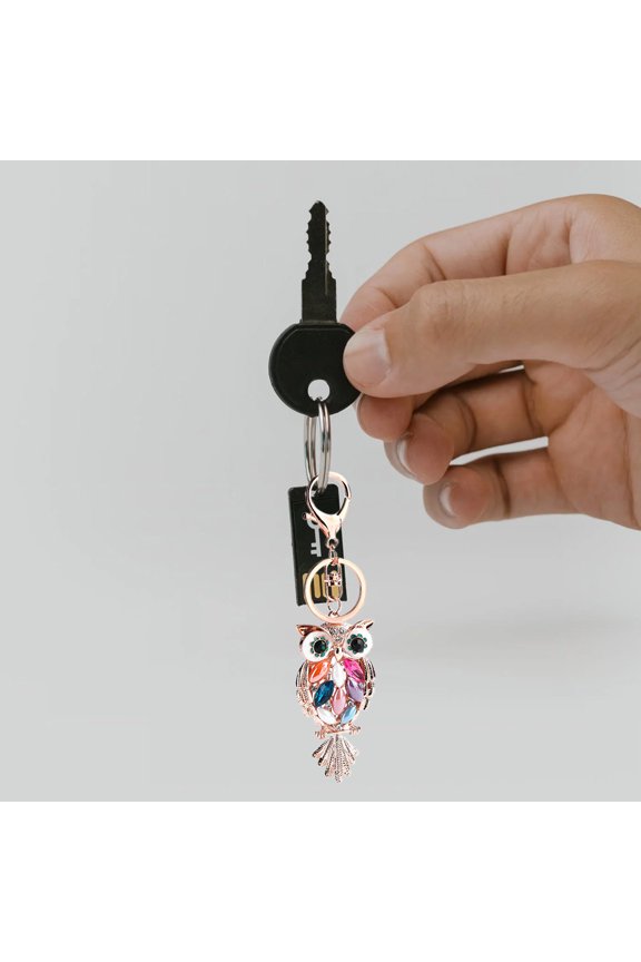 Owl Shape Key Chains 2Pcs Decorative Pendants For Backpack Bag Car Keys present Giving